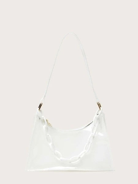 Patent Clear Chain Shoulder Bag