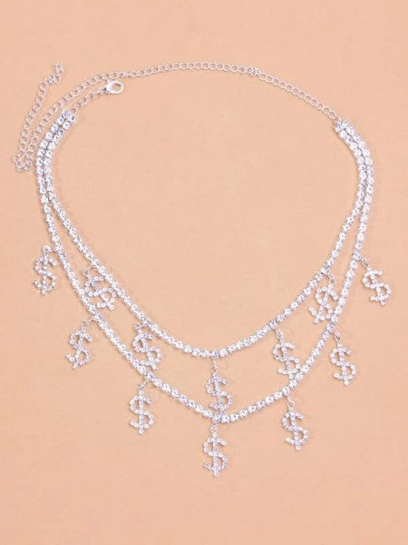 Dollar Charm Layered Necklace