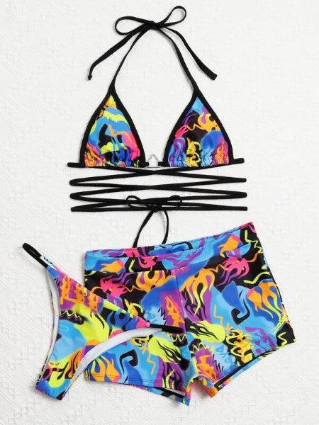 3pcs Tropicana Bikini Swimsuit