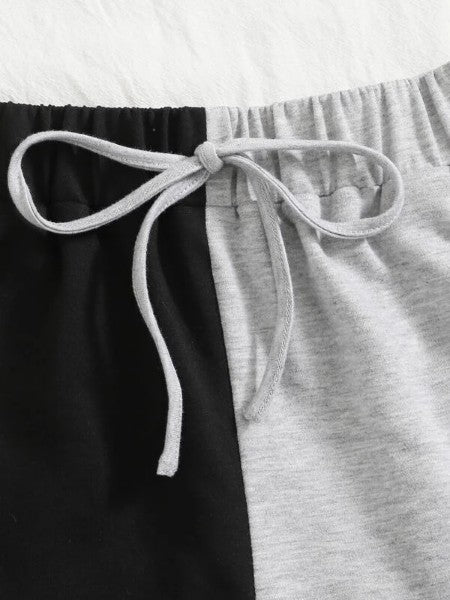 Two Tone Knot Front Shorts