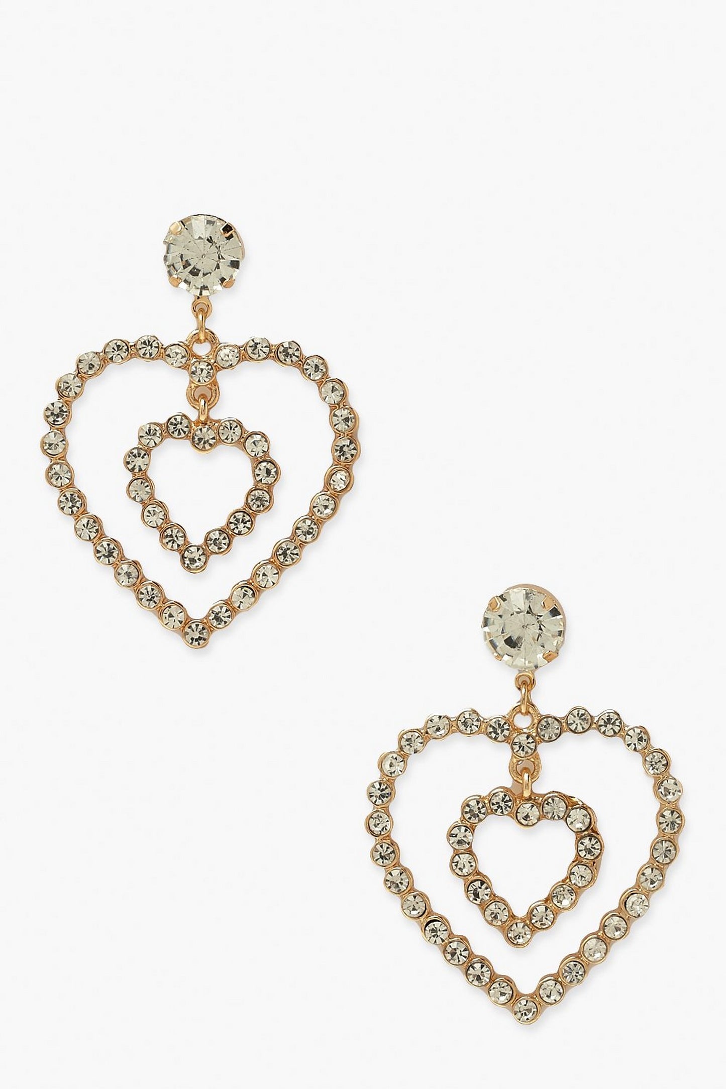 dyaman heart earrings