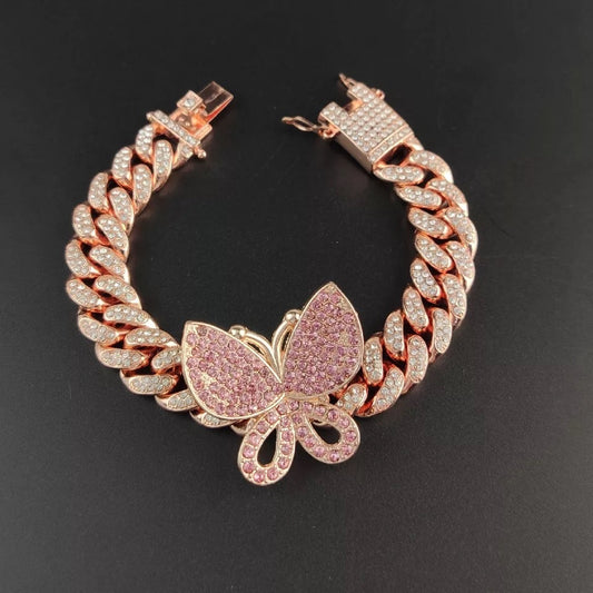 Butterfly Cuban Link Bracelet